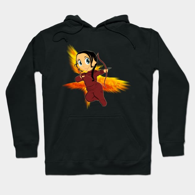 Chibi Katniss Hoodie by scoffin